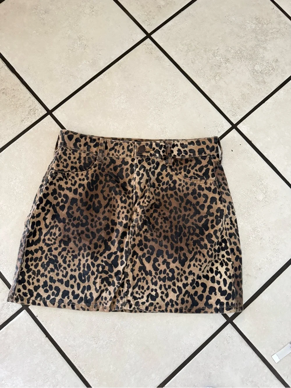 GAP Girls Leopard Print Mini Skirt